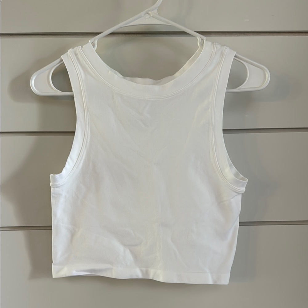Aura White Tank Top Sleek Minimalist Design